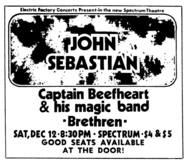 John Sebastian / Captain Beefheart & His Magic Band / Brethren on Dec 12, 1970 [656-small]