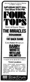 The Four Tops / The Miracles / Bohannon / Fat Back Band / Barry White on Sep 15, 1973 [677-small]