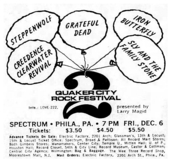iron butterfly / Steppenwolf / Grateful Dead / Creedence Clearwater Revival / Sly and the Family Stone on Dec 6, 1968 [695-small]
