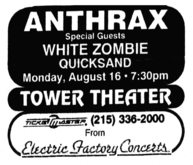 Anthrax / White Zombie / Quicksand on Aug 16, 1993 [058-small]