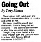 Lyle lovett / Rosanne Cash on Jun 21, 1993 [081-small]