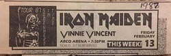 Iron Maiden / Vinnie Vincent Invasion on Feb 13, 1987 [183-small]