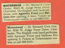 Motorhead on Oct 27, 1986 [280-small]