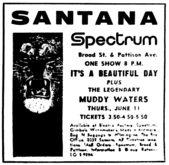 Santana / It's A Beautiful Day / Muddy Waters on Jun 11, 1970 [543-small]