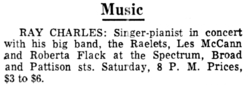 Ray Charles  / Les McCann / Roberta Flack on Jun 6, 1970 [548-small]