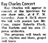 Ray Charles  / Les McCann / Roberta Flack on Jun 6, 1970 [643-small]