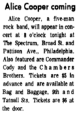 Alice Cooper / The Chambers Brothers / Commander Cody on Jan 15, 1972 [971-small]