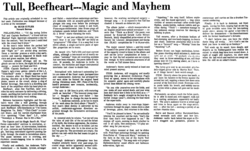Jethro Tull / Captain Beefheart & His Magic Band on Oct 30, 1972 [977-small]