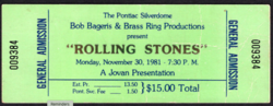 The Rolling Stones / Santana / Iggy Pop on Nov 30, 1981 [419-small]