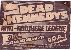 Dead Kennedys / DOA / Anti-Nowhere League on Oct 4, 1981 [713-small]