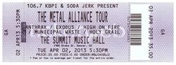 Anthrax / Exodus / High On Fire / Municipal Waste / Holy Grail on Apr 2, 2013 [845-small]