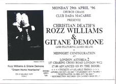 Rozz Williams & Gitane DeMone / Midnight Configuration on Apr 29, 1996 [873-small]