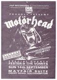 Motörhead - Southampton - 14 Sep 1986 - Flyer (front), Motörhead / Fester & The Vomits on Sep 14, 1986 [051-small]