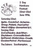 1st STE Summer Festival 1996 - Info Sheet - Front, S.T.E. 106 - 1st S.T.E. Summer Festival - Day 1 of 2 on Jun 22, 1996 [433-small]
