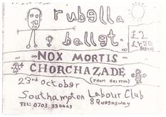 Rubella Ballet / Nox Mortis / Chorchazade on Oct 23, 1986 [496-small]
