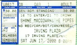 Shane MacGowan & The Popes / Rogues March on Jun 17, 2000 [577-small]