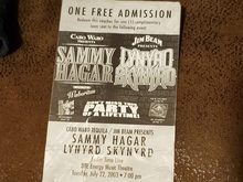 Lynyrd Skynyrd / Sammy Hagar and The Waboritas on Jul 22, 2003 [722-small]