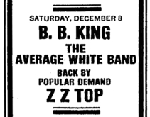 B.B. King / Average White Band / ZZ Top on Dec 8, 1973 [731-small]