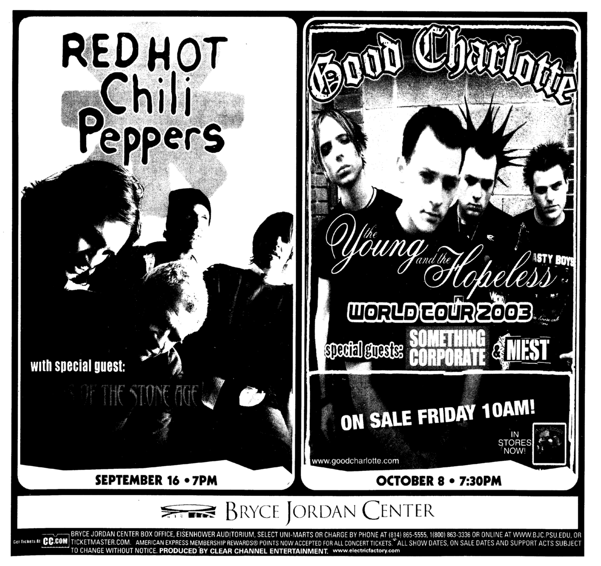 Sep 16 2003 Red Hot Chili Peppers Queens of the Stone Age at