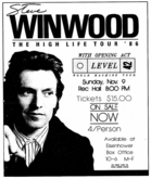 Steve Winwood / Level 42 on Nov 9, 1986 [962-small]