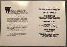 Jethro Tull / Paul Rodgers / The Hooters / Jeffrey Gaines / David Crosby / Warren Zevon on Apr 27, 1993 [204-small]