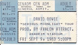 David Bowie  / The Go Go's / Madness on Sep 9, 1983 [562-small]