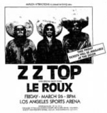 ZZ Top  / Le Roux  on Mar 26, 1982 [596-small]