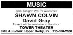 Shawn Colvin / David Gray on Oct 29, 1994 [982-small]