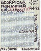 Scorpions  / Iron Maiden / Girlschool on Sep 1, 1982 [608-small]