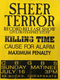 Sheer Terror / Killing Time / Cause for alarm / Maximum Penalty on Jul 16, 1995 [324-small]
