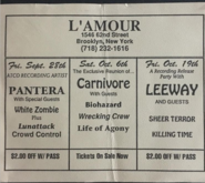 Carnivore / Biohazard / Wrecking crew / Life of Agony on Oct 6, 1990 [331-small]