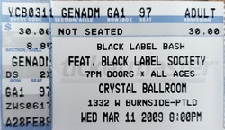 tags: Ticket - Black Label Society / Dope / Archer on Mar 11, 2009 [819-small]