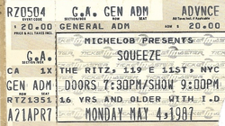 Squeeze on May 4, 1987 [884-small]