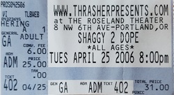 tags: Ticket - Shaggy 2 Dope / Blaze Ya Dead Homie / Axe Murder Boyz / Dirtball / Sub Noize Souljaz on Apr 25, 2006 [200-small]