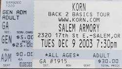tags: Ticket - Korn / Droid on Dec 9, 2003 [208-small]