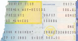 Bad Manners on Sep 17, 1983 [725-small]