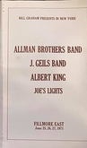 Allman Brothers Band / Albert King / The J. Geils Band on Jun 26, 1971 [313-small]
