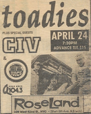 Toadies / CIV / Brutal Juice on Apr 24, 1996 [351-small]