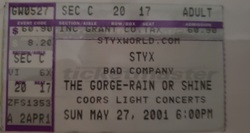 Styx / Bad Company / Billy Squier / Joe Stark on May 27, 2001 [659-small]