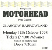 Motörhead / Groop Dogdrill on Oct 12, 1998 [919-small]