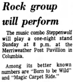 Steppenwolf / Don McLean on Jul 26, 1970 [950-small]