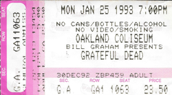 Grateful Dead on Jan 25, 1993 [043-small]