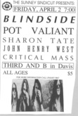 Blindside / Pot Valiant / Sharon Tate / John Henry West / Critical Mass on Apr 2, 1993 [425-small]