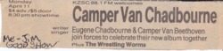 Camper Van Chadbourne / Wrestling Worms on Apr 11, 1988 [846-small]
