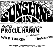 Procol Harum / Wild Turkey / Thulcandra on Apr 13, 1972 [554-small]
