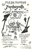 Heathen / Redrum / Flesh Ripping  / Psychopath on Apr 16, 1988 [599-small]