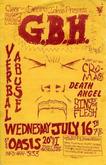 G.B.H. / Verbal Abuse / Cro-Mags / Death Angel / Sins of the Flesh on Jul 16, 1986 [620-small]