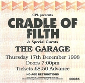 Cradle of Filth / Napalm Death / Bongograph on Dec 17, 1998 [223-small]