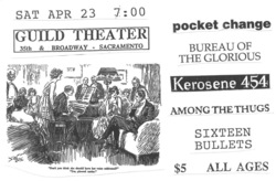 Pocket Change / Bureau of the Glorious / Kerosene 454 / Among the Thugs / Valve on Apr 23, 1994 [243-small]