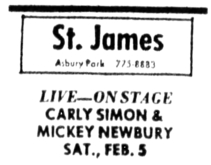 carly simon / Mickey Newbury on Feb 5, 1972 [445-small]